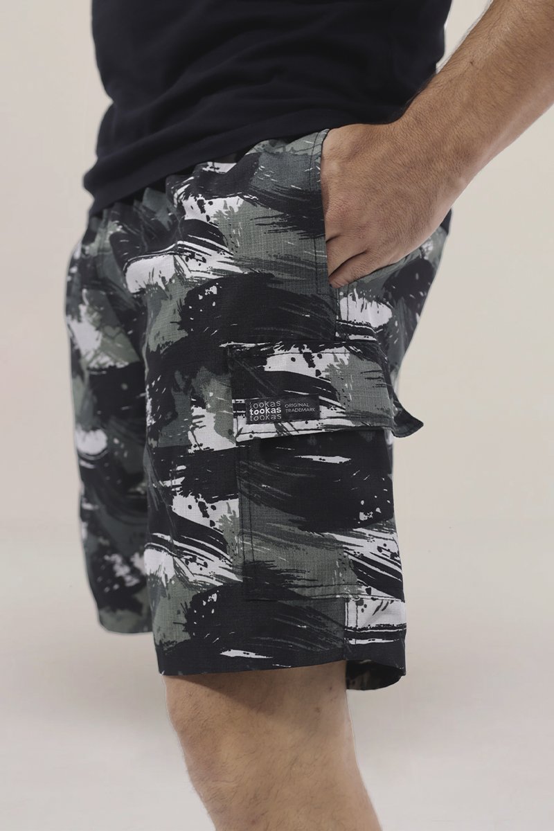 Shorts Camuflado Tookas - Cinza